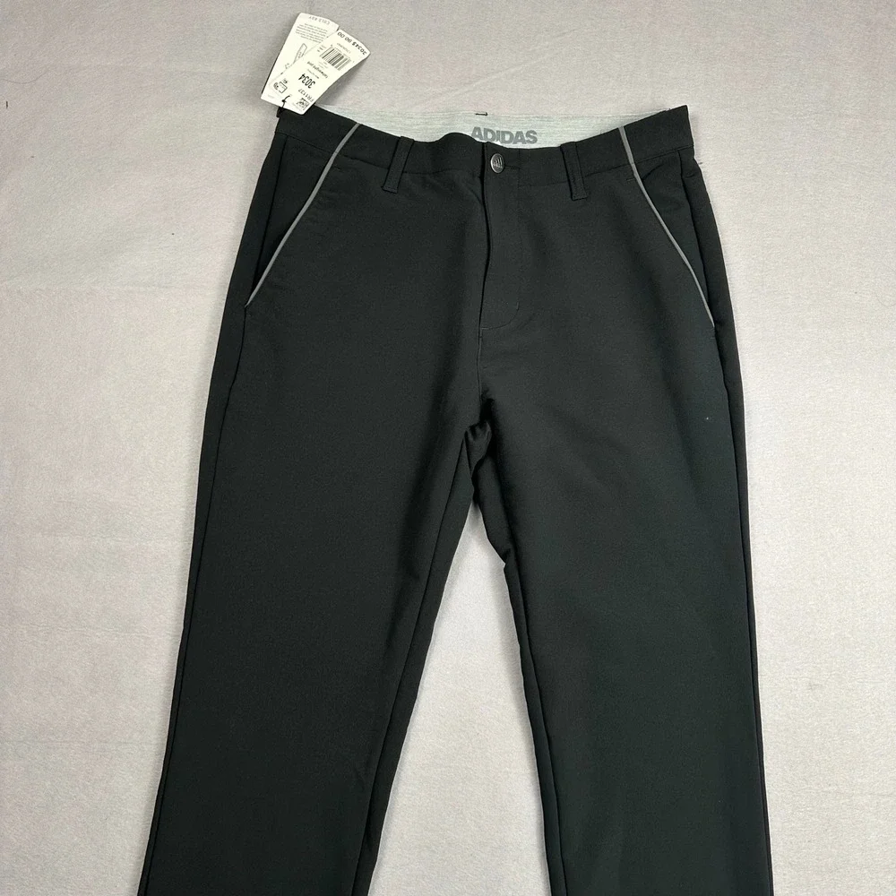 Adidas Mens Fallweight Golf Pants Black 30x34 NEW FR1137 Lightweight Stretch